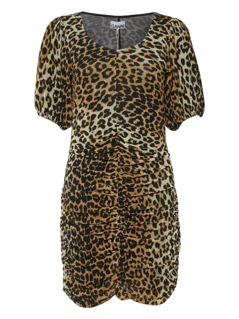 GANNI pre-owned leopard-print dress