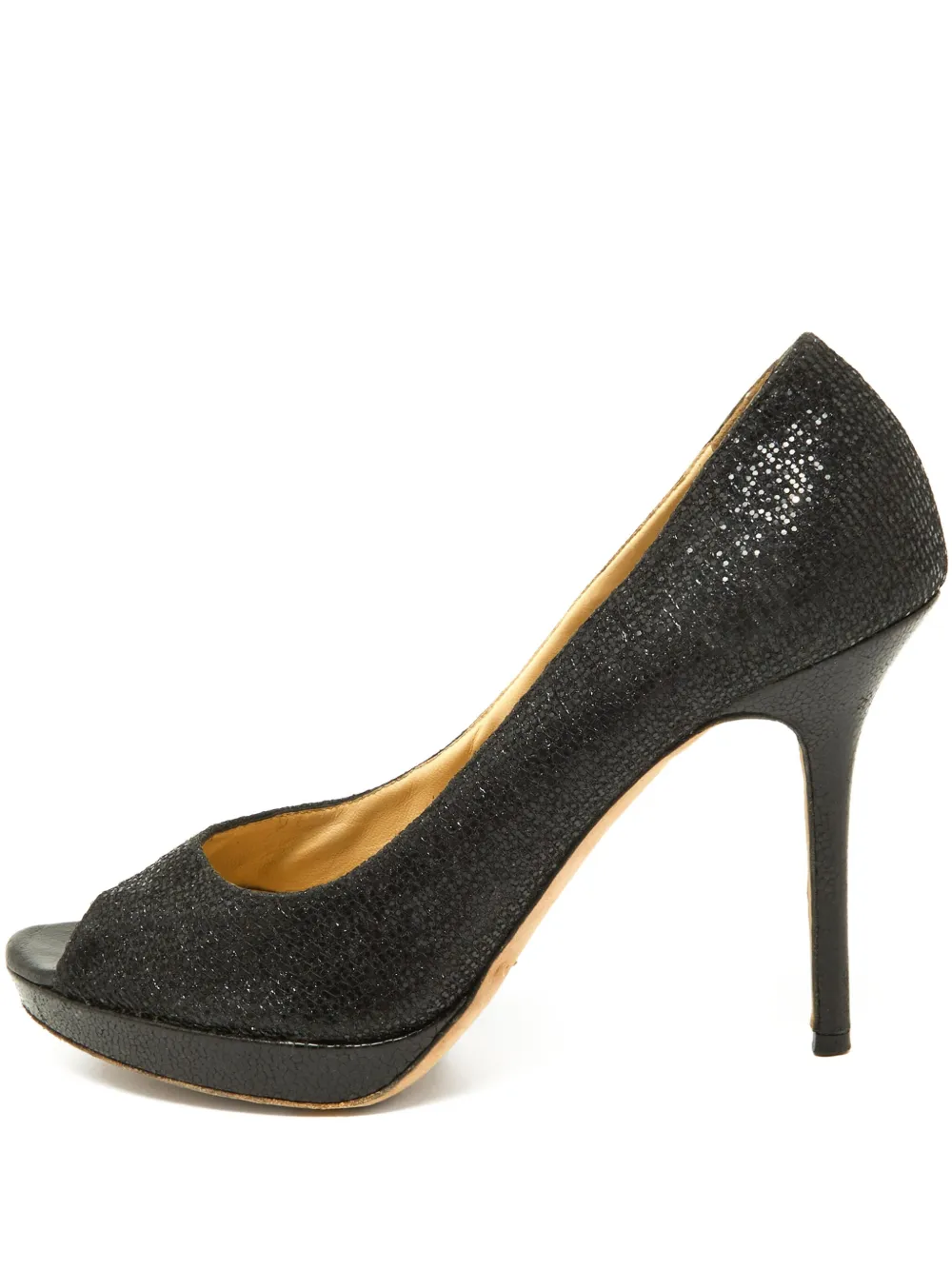 Jimmy Choo Pre-Owned 105mm glitter-embellished platform heels | Black | Image 1