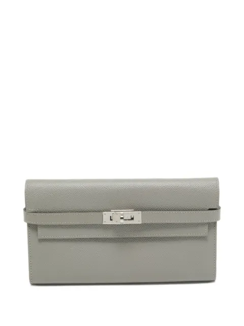 Hermès Pre-Owned Kelly To Go grain-textured flap clutch