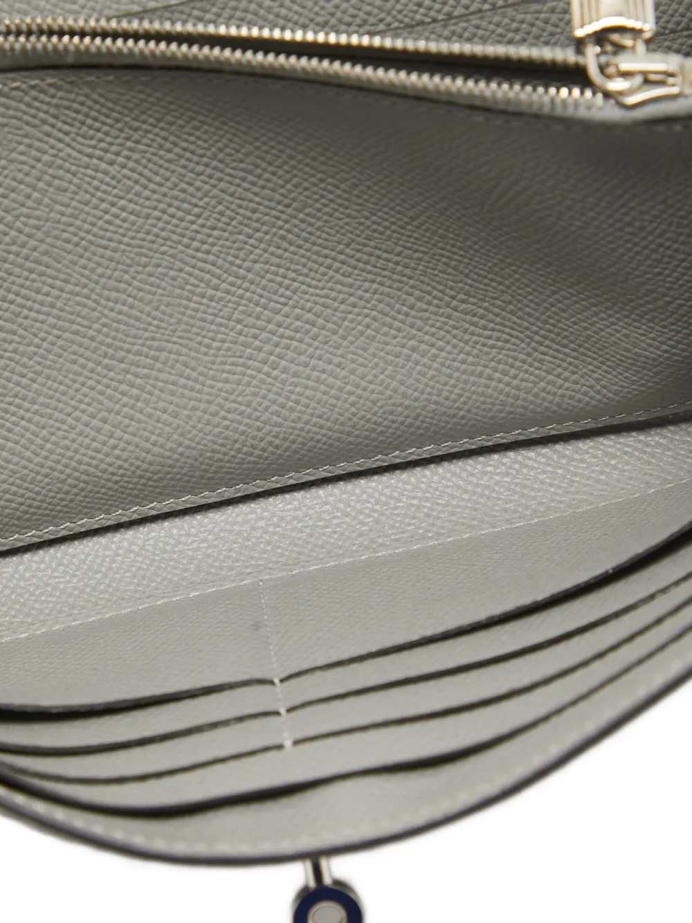 Pre-owned Hermes Kelly To Go Grain-textured Flap Clutch