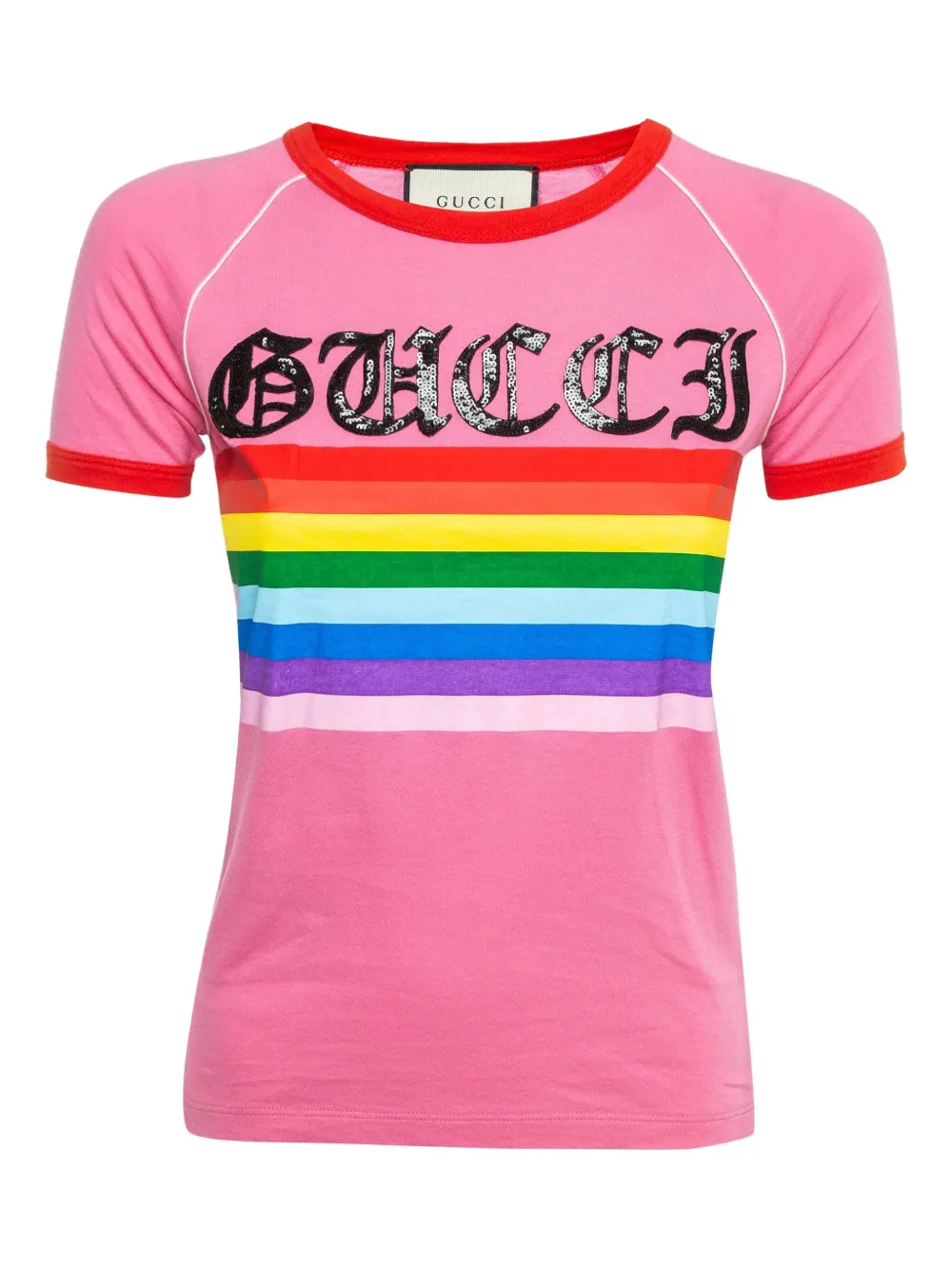 Gucci Pre-Owned sequin-embellished T-shirt | Pink | Image 1