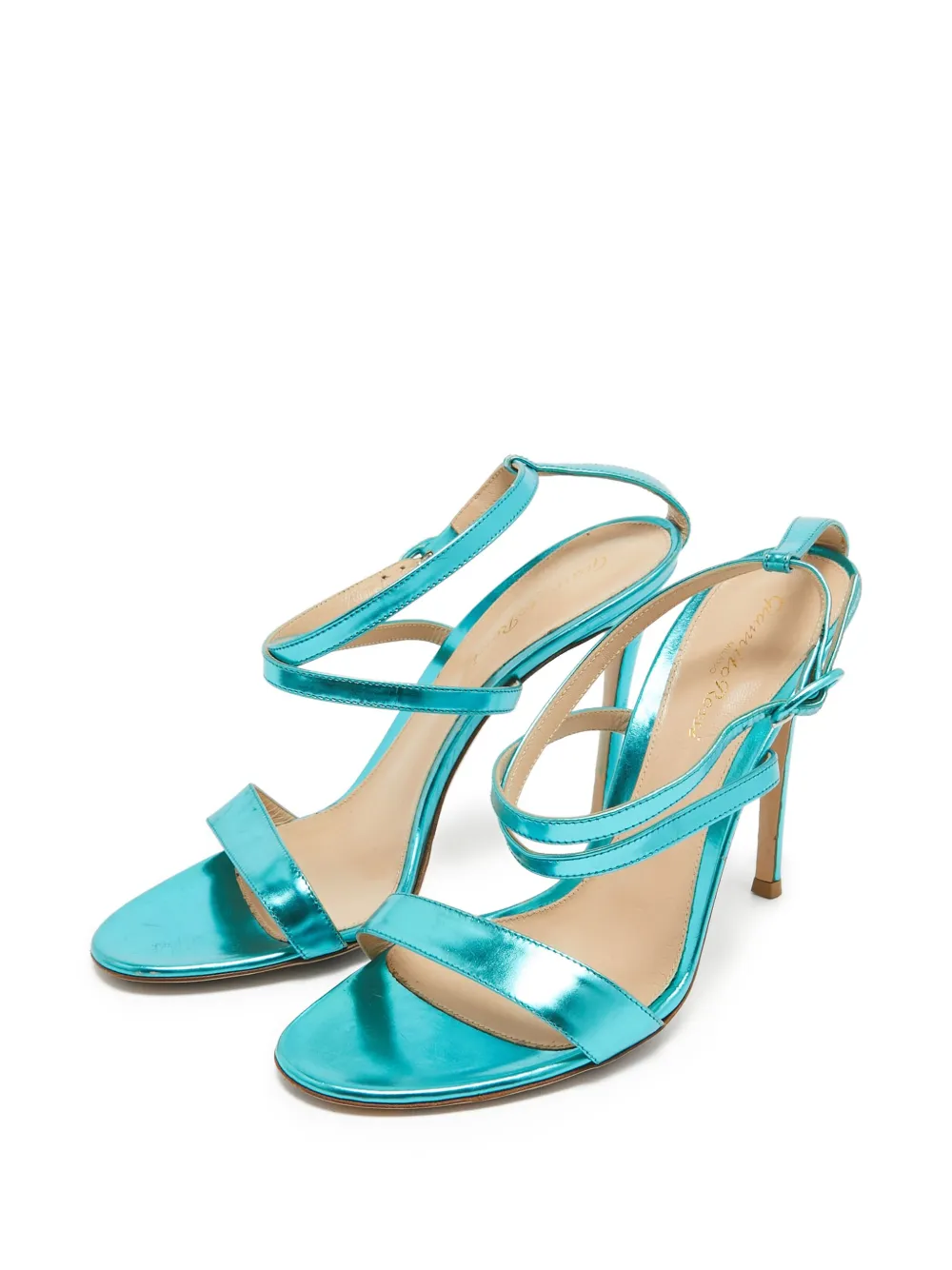 Gianvito Rossi Pre-owned 110 mm leren sandalen - Blauw
