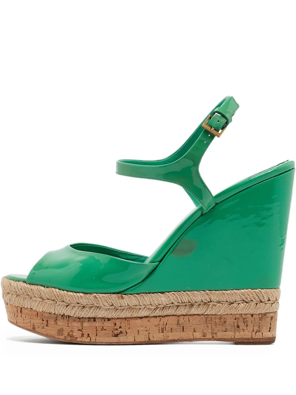 Pre-owned Gucci 140mm Hollie Wedge Sandals