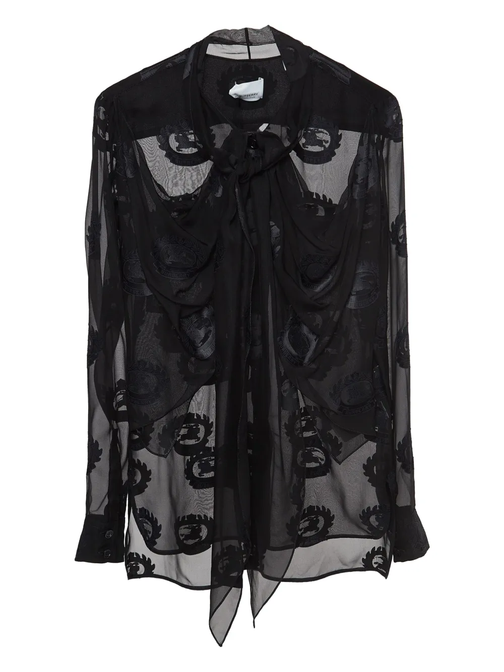 Burberry Pre-Owned sheer embellished blouse | Black | Image 1