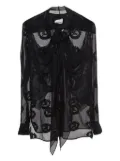 Burberry Pre-Owned sheer embellished blouse - Black