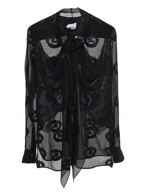 Burberry Pre-Owned Blusa semi trasparente