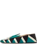 Sergio Rossi Vintage Pre-owned geometric-pattern ballet flats - Blue