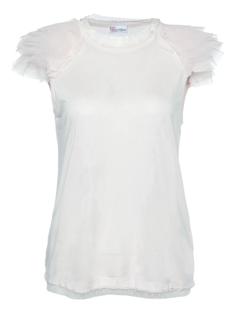 Valentino Pre-Owned ruffle-detail T-shirt - Rosa