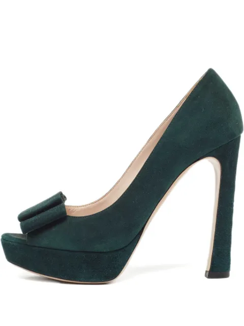 Miu Miu Pre-Owned suede platform pumps