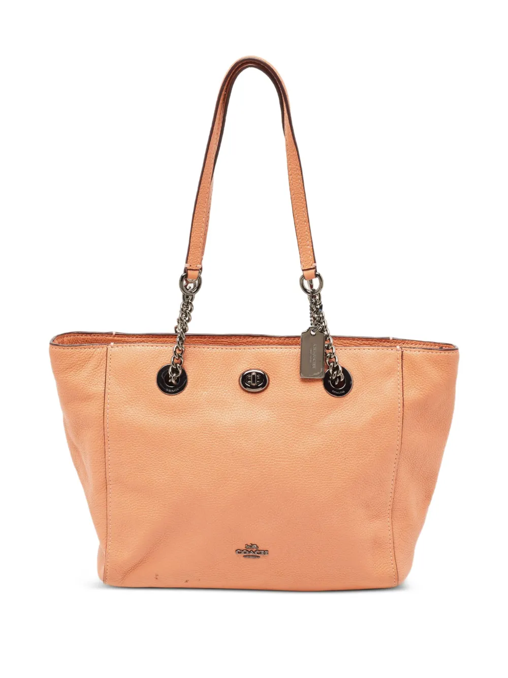 Coach Vintage sac cabas pre-owned Turnlock en cuir | orange | Image 1