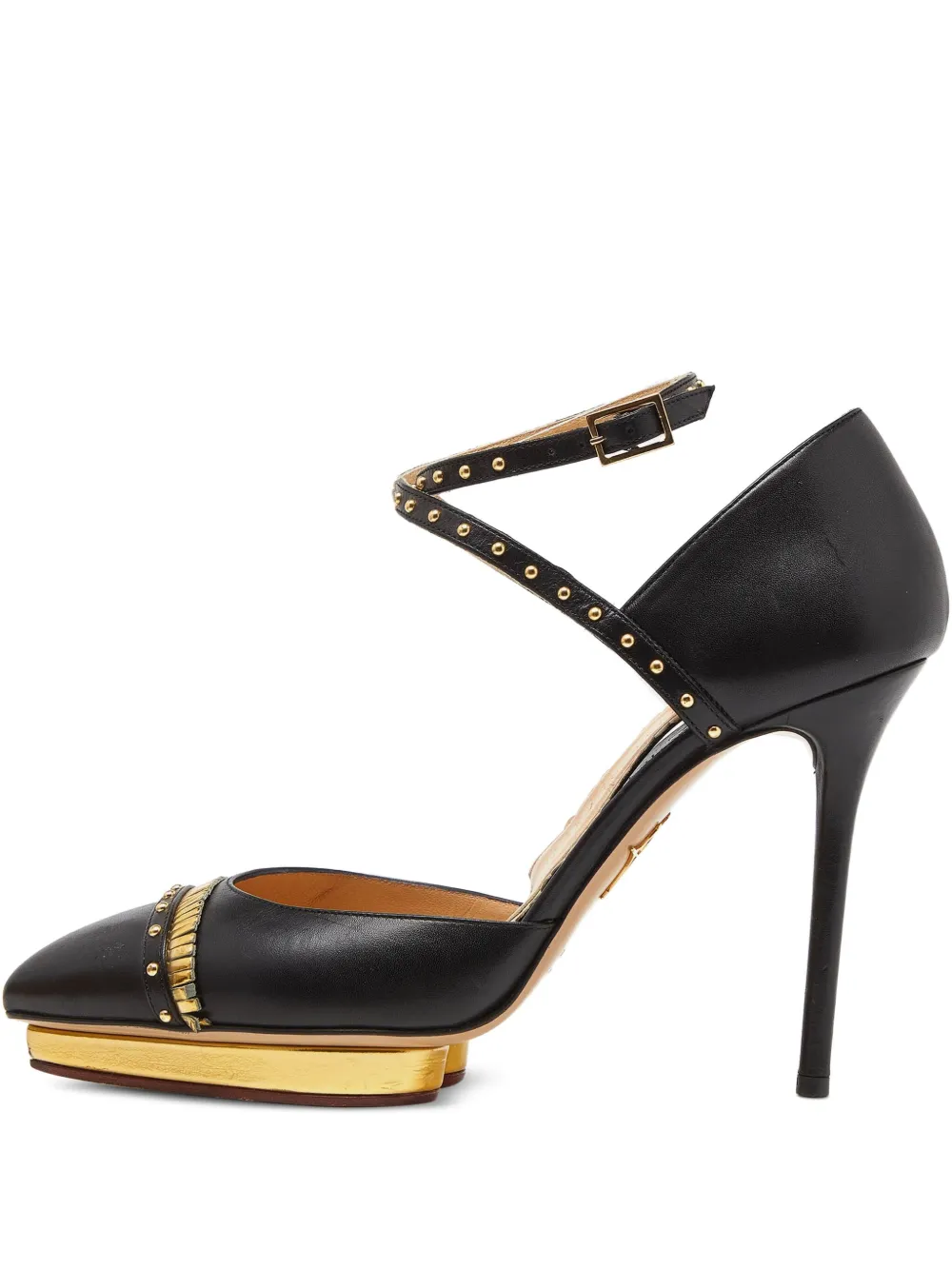 Pre-owned Charlotte Olympia  110mm Studded Pumps