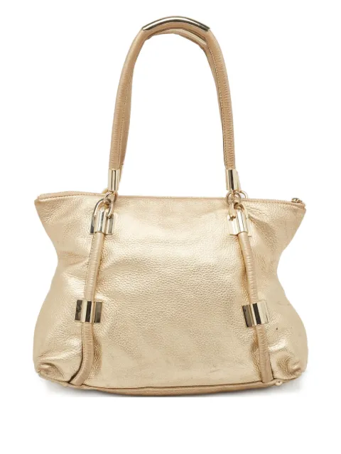DKNY Vintage metallic-effect leather shoulder bag