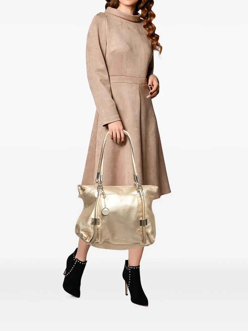 DKNY Vintage metallic-effect leather shoulder bag | Image 2