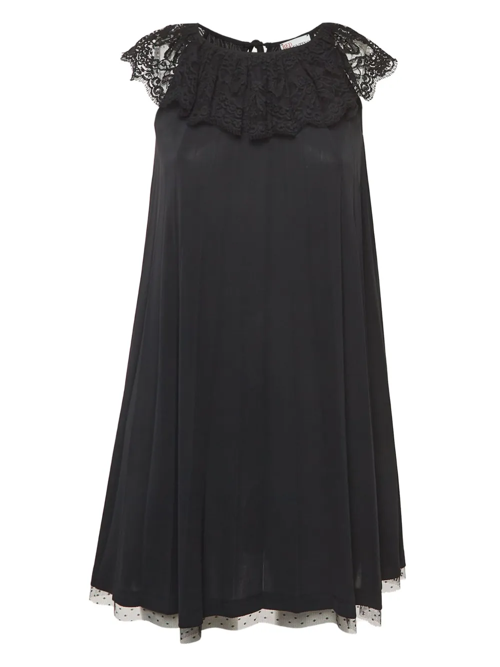 Valentino Pre-Owned Abito corto con decorazione in pizzo - Nero