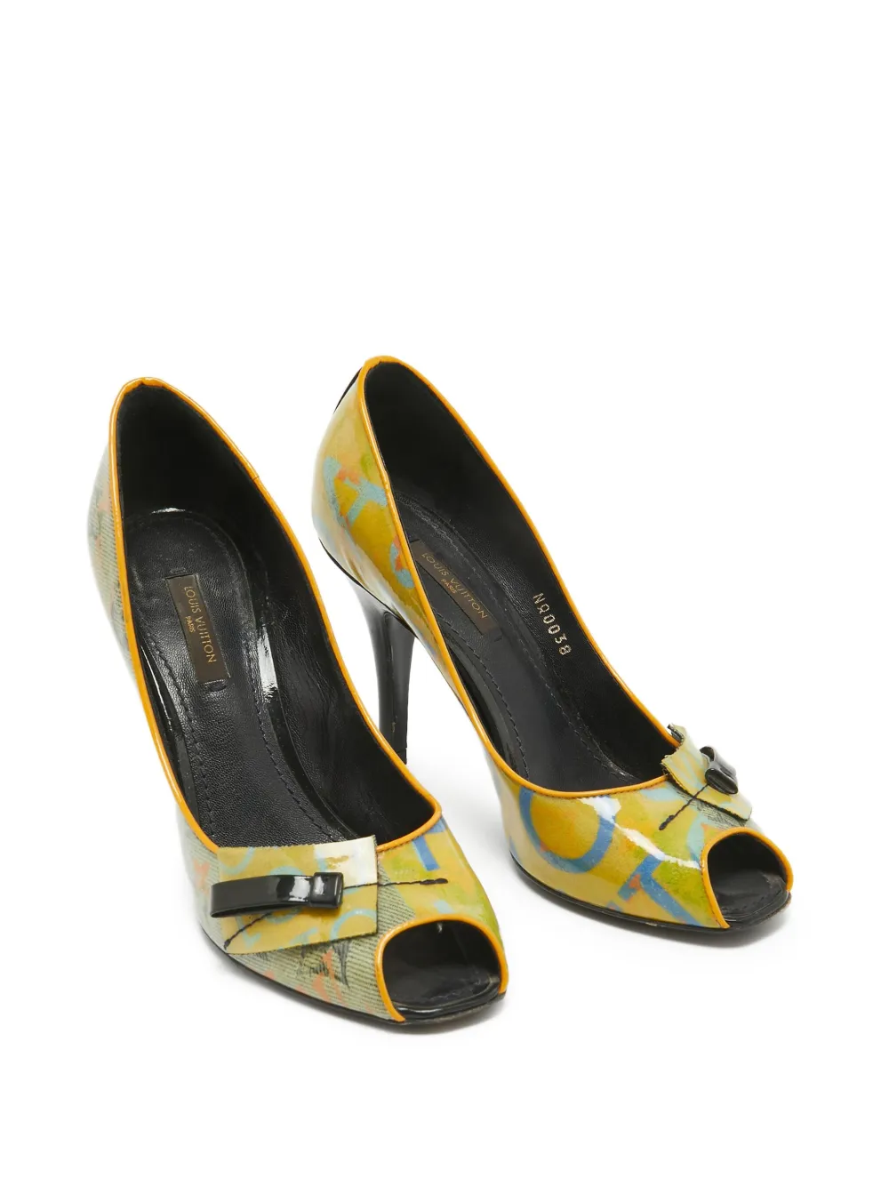 Louis Vuitton Pre-Owned 110 mm canvas pumps met monogram - Groen