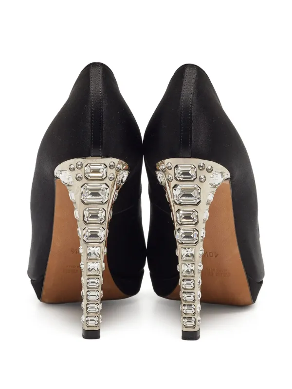 Miu Miu Pre-Owned 120mm crystal-embellished Satin Pumps Black FARFETCH  PH