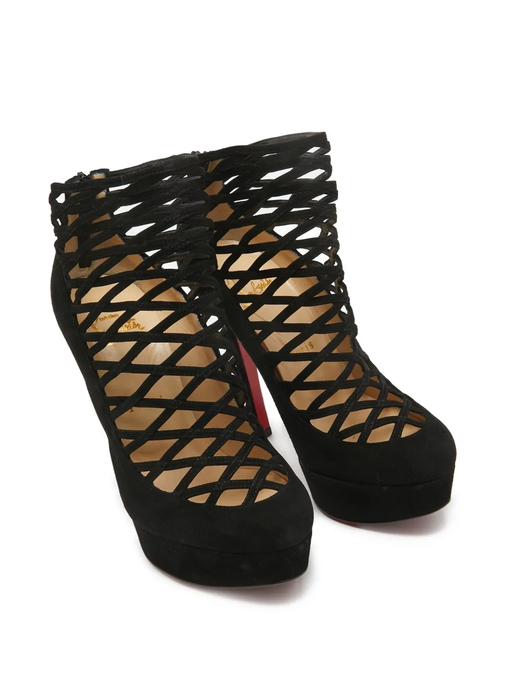 Christian Louboutin Pre-Owned 100 mm pumps met bandjes - Zwart