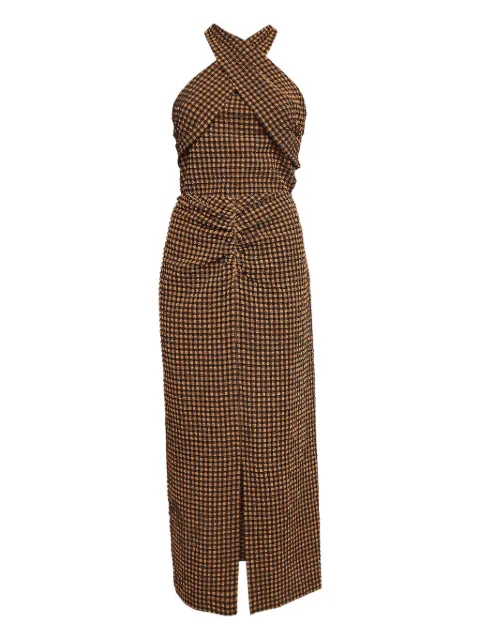 Nanushka checked skirt and top set