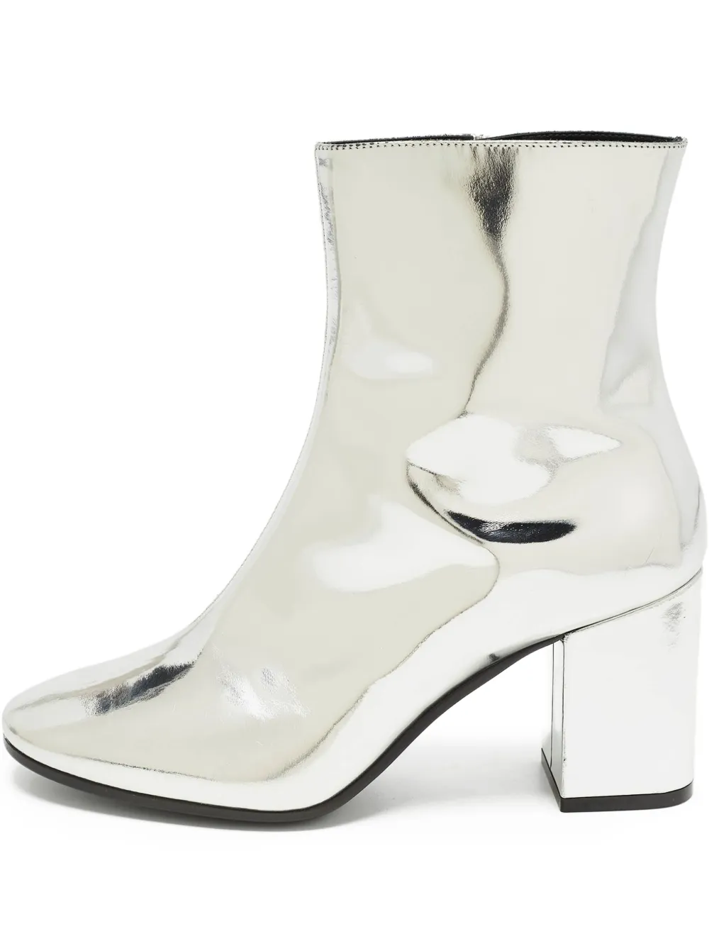 75mm metallic ankle boots