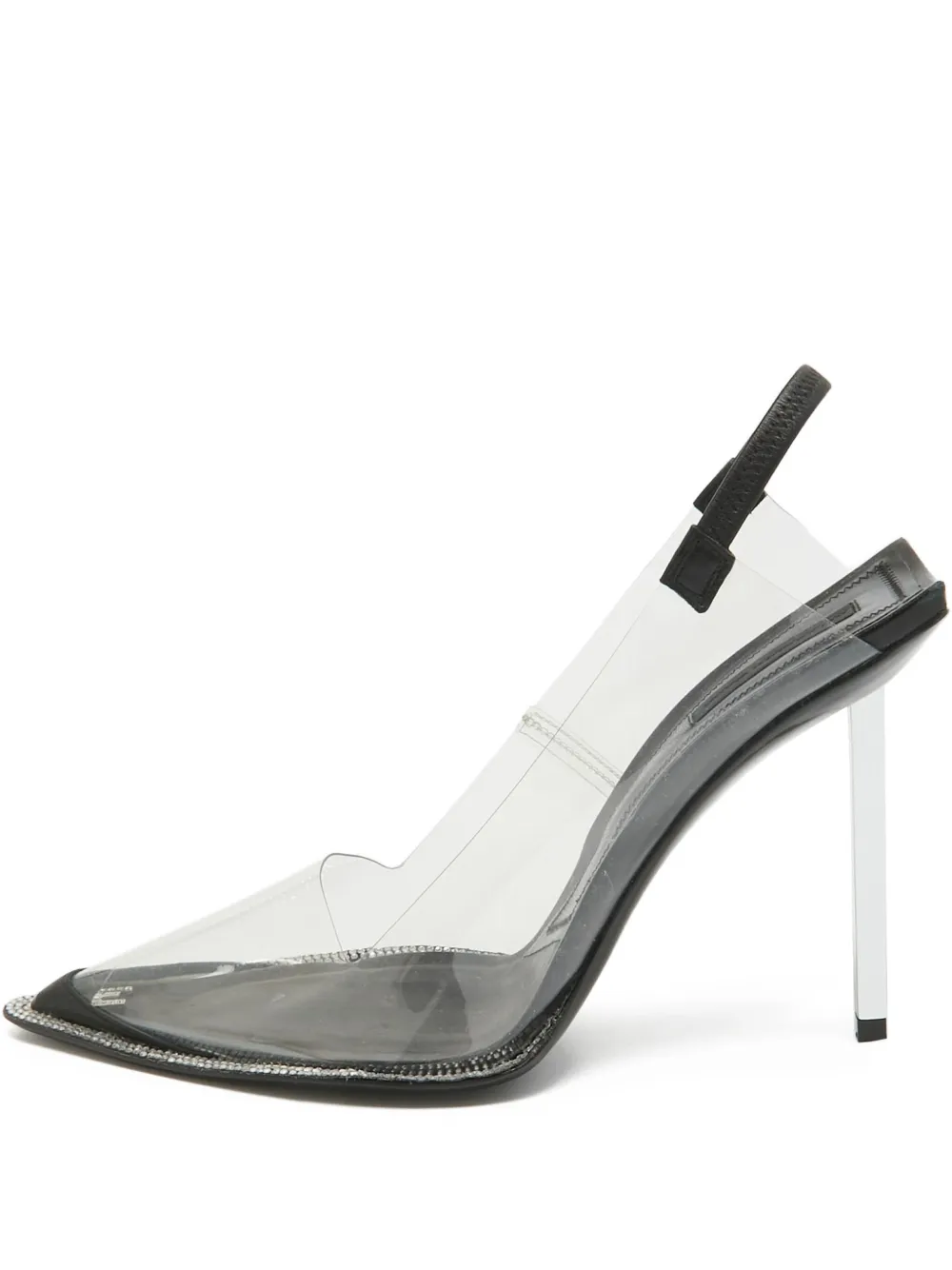 Pre-Owned Alexander Wang 110mm transparent-design heeled pumps | Black | Image 1