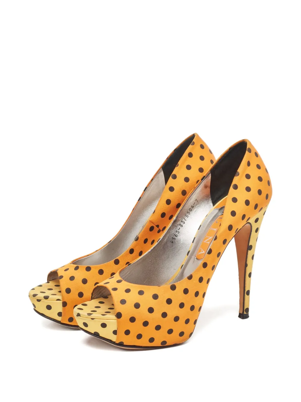 Gina 100mm polka-dot print heeled pumps | Image 2
