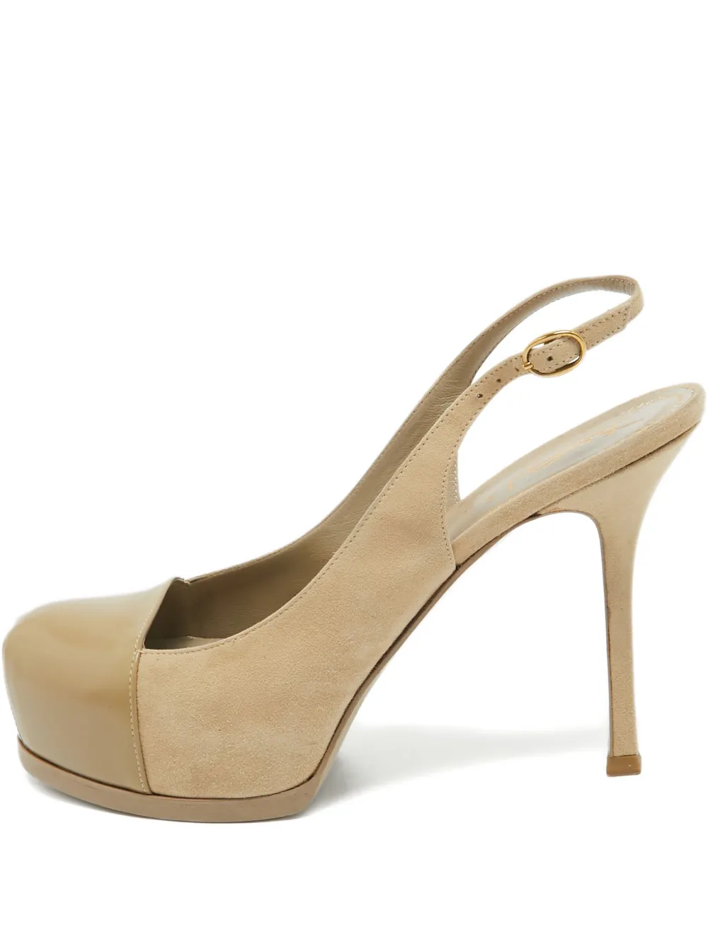 120mm leather heeled pumps
