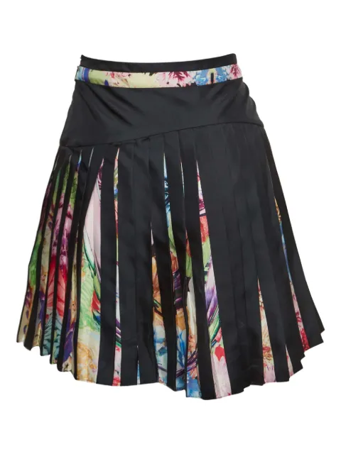 Roberto Cavalli Vintage Pre-owned pleated floral-panel skirt