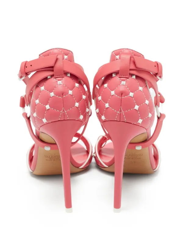 Valentino Garavani Pre-Owned 105mm Strappy Sandals Pink FARFETCH IN