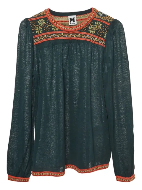 Missoni Pre-Owned embroidered long-sleeve top