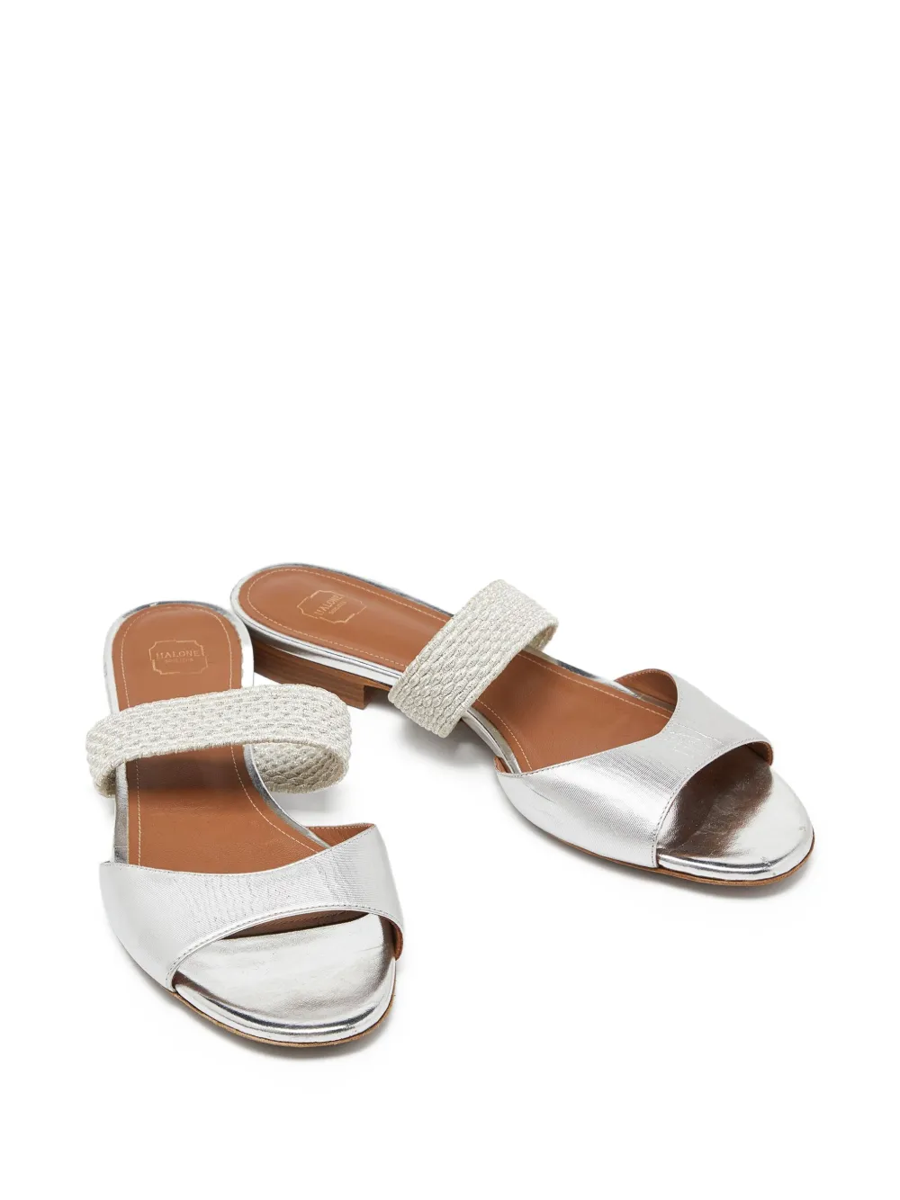 Malone Souliers metallic leather flat sandals | Image 2