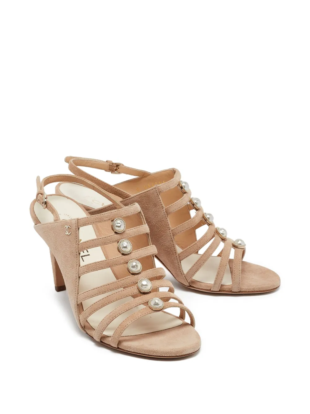 CHANEL Pre-Owned 110mm pearl-embellished heeled sandals | Image 2