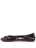 Louis Vuitton Pre-Owned embellished ballet flats - Red