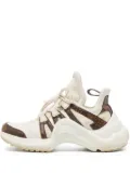 Louis Vuitton Pre-Owned mesh-panelled lace-up sneakers - White
