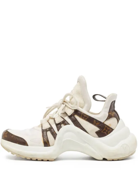 Louis Vuitton Pre-Owned mesh-panelled lace-up sneakers