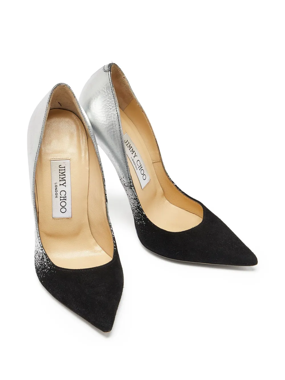 Jimmy Choo Pre-Owned escarpins en cuir à talon aiguille métallisé | Image 2