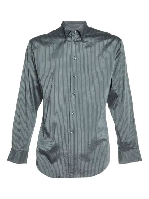 Emporio Armani Pre-Owned pinstripe long-sleeve shirt