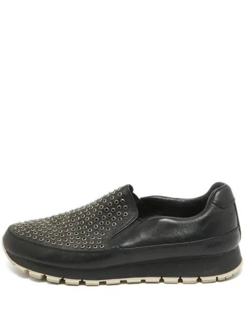 Prada Pre-Owned studded loafers