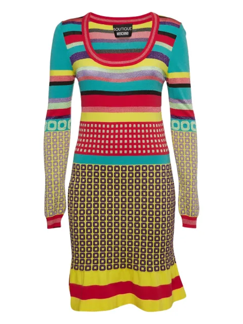 Moschino Pre-Owned فستان مخطط بطول الركبة