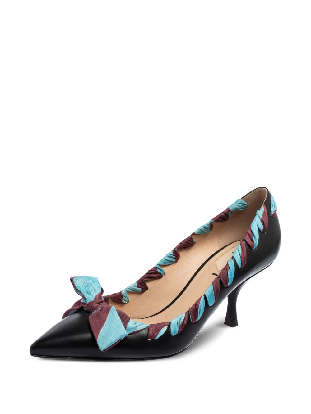 Fendi Pre-Owned 70mm ribbon-trimmed pointed-toe pumps | Image 2
