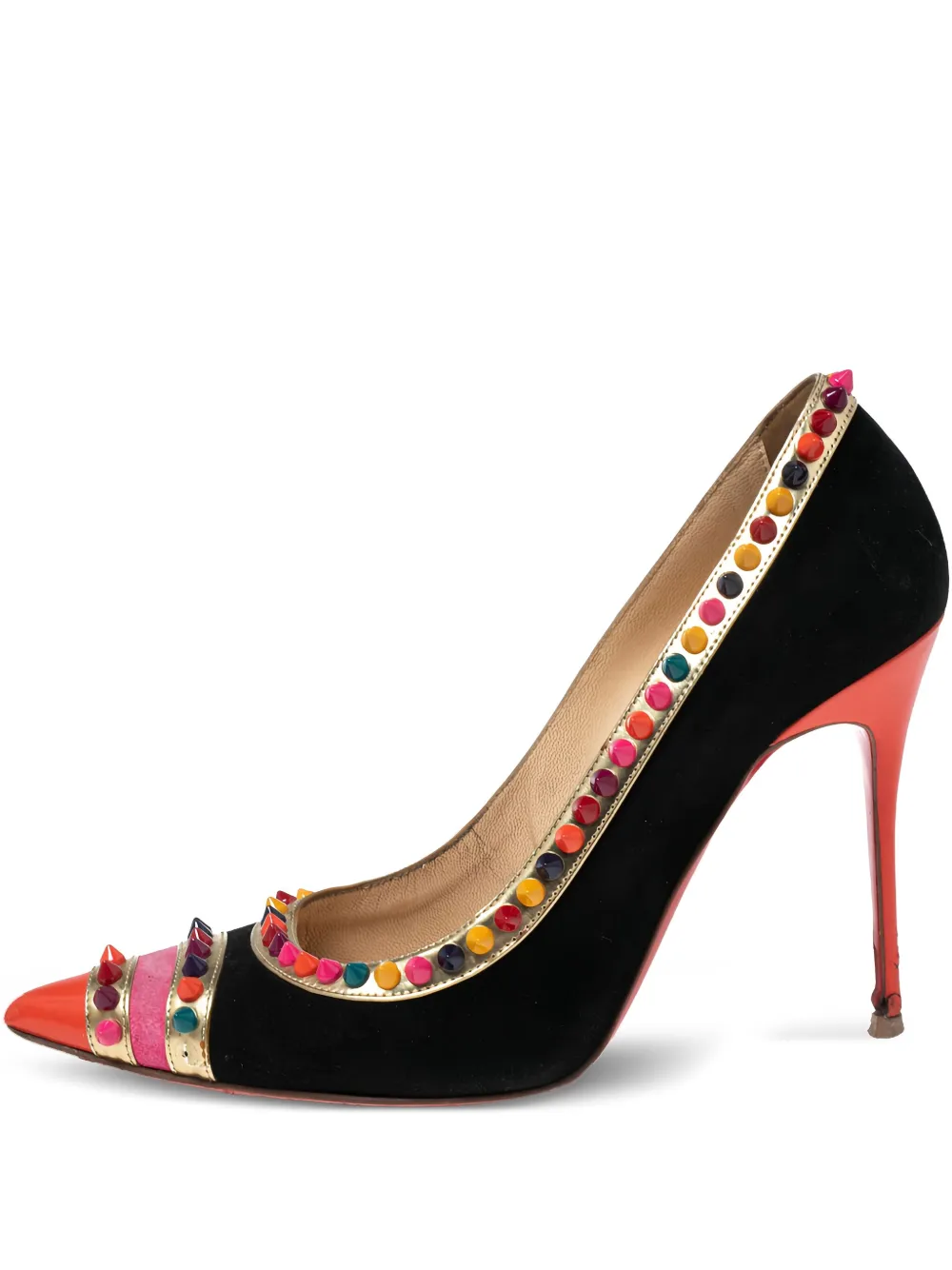Christian Louboutin Pre-Owned スパイクスタッズ パンプス 105mm - ブラック Christian Louboutin Pre-Owned スパイクスタッズ パンプス 105mm - ブラック