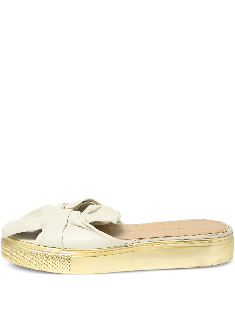 Charlotte Olympia pre-owned 35mm bow-detail sandals | White | Image 1
