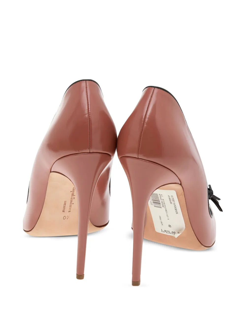 Rupert Sanderson pre-owned 120mm leather bow-detail pumps | Image 2