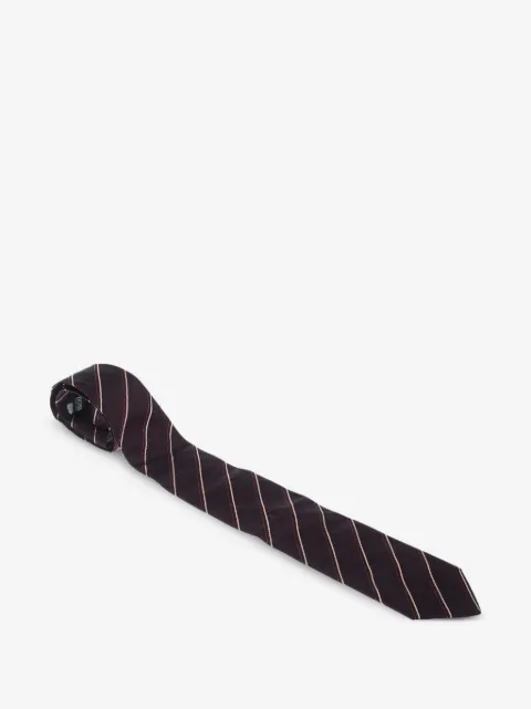 BOSS corbata de seda con rayas estampadas