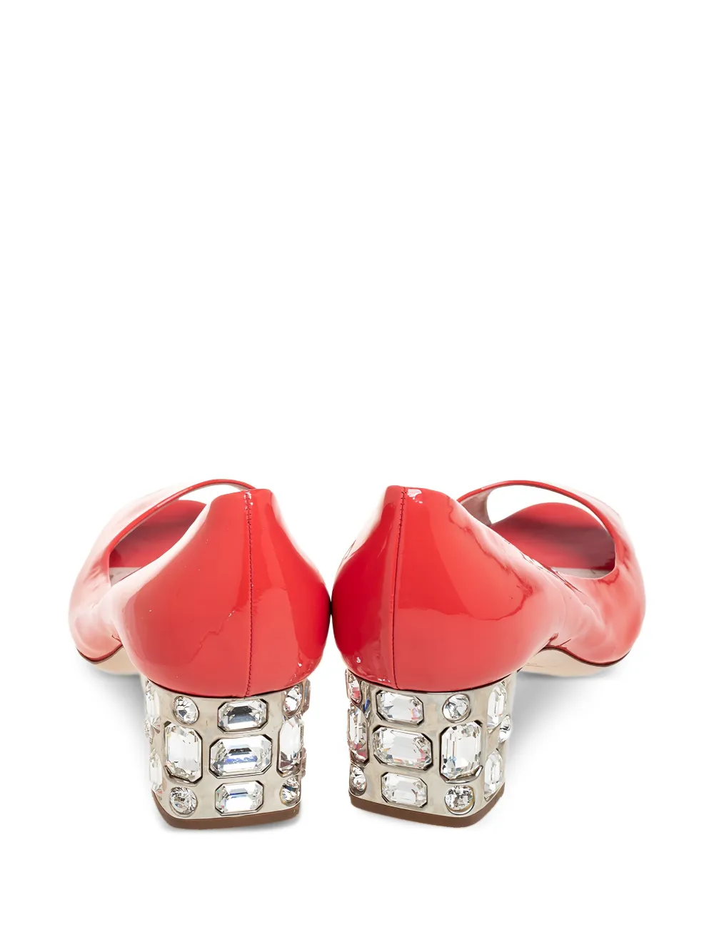 Miu Miu Pre-Owned 2024 50 mm pumps verfraaid met kristallen - Rood