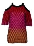 Missoni Pre-Owned diamond-pattern open-shoulder top - Red