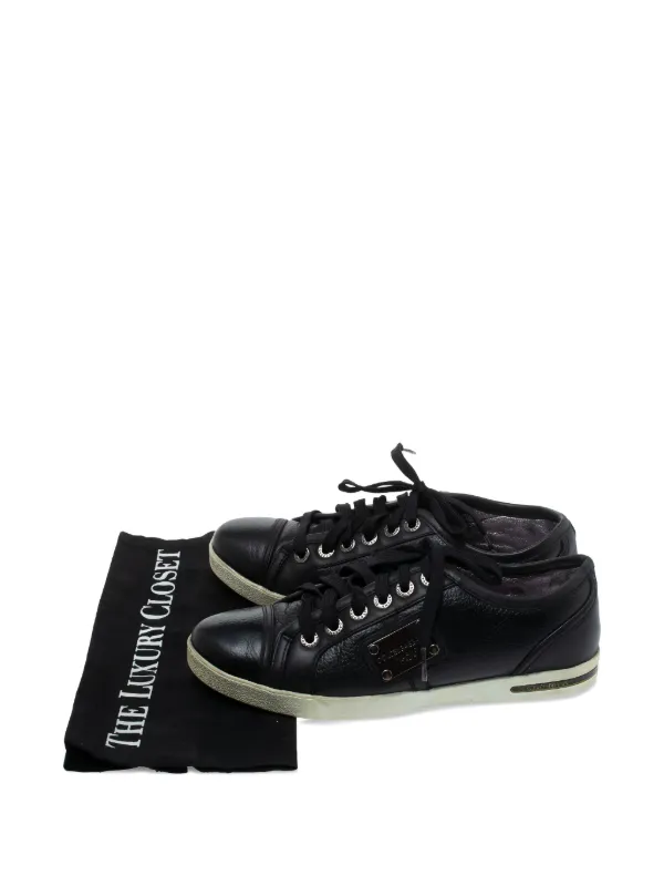 Dolce & Gabbana Pre-Owned レザー スニーカー | ブラック Dolce & Gabbana Pre-Owned レザー スニーカー | ブラック