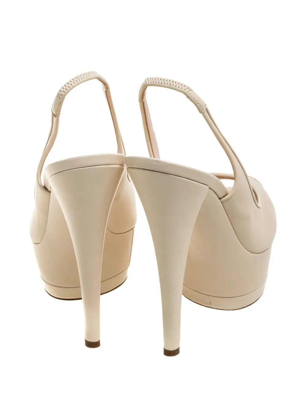 Pre-owned Casadei Vintage 2024 140mm Platform Sandals In Neutral