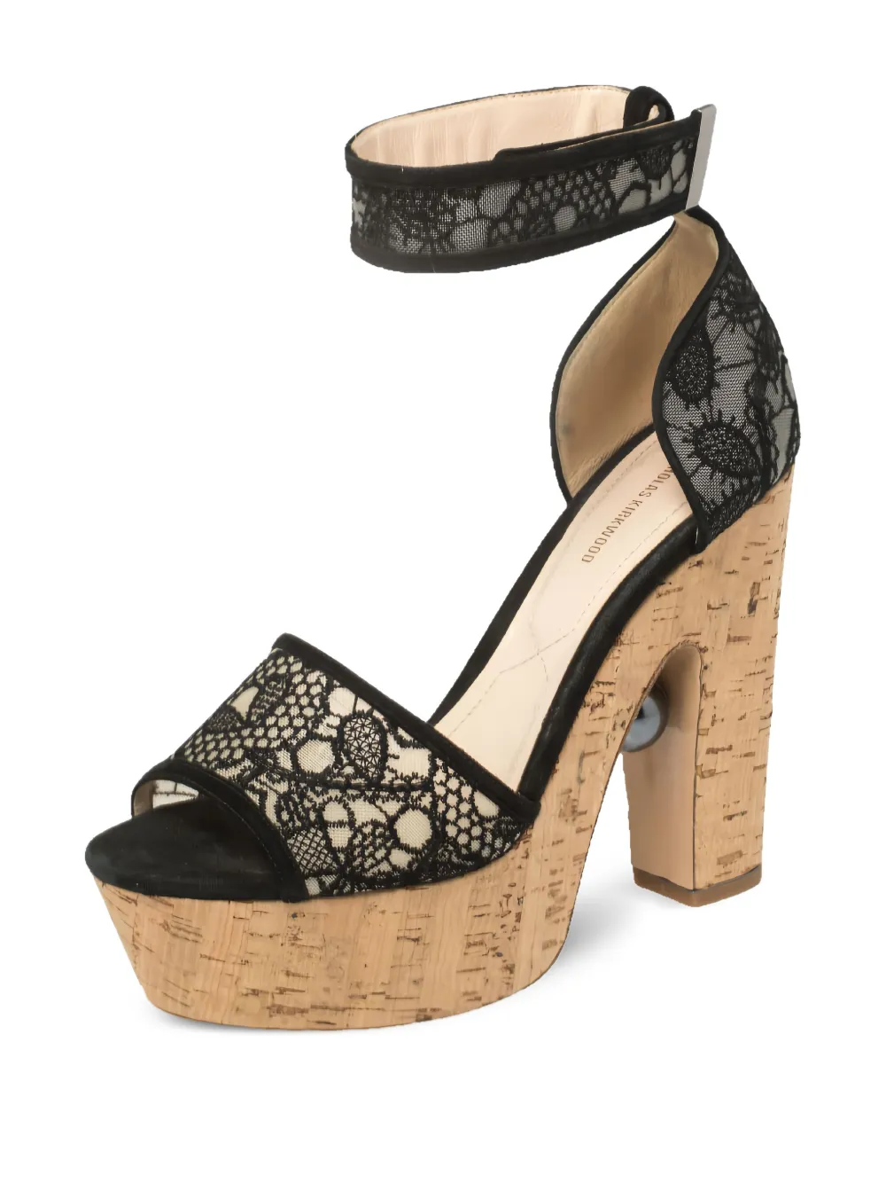Nicholas Kirkwood pre-owned 135mm Maya lace-embellished platform sandals | Image 2