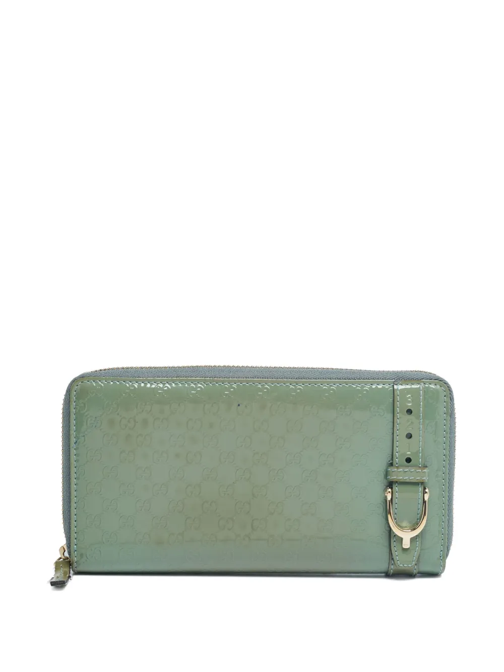 Pre-owned Gucci Leather Belted Wallet