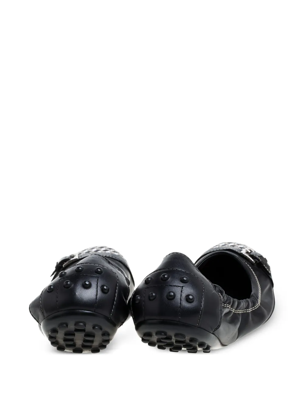 Tod's pre-owned checked-panel ballet flats | Image 2